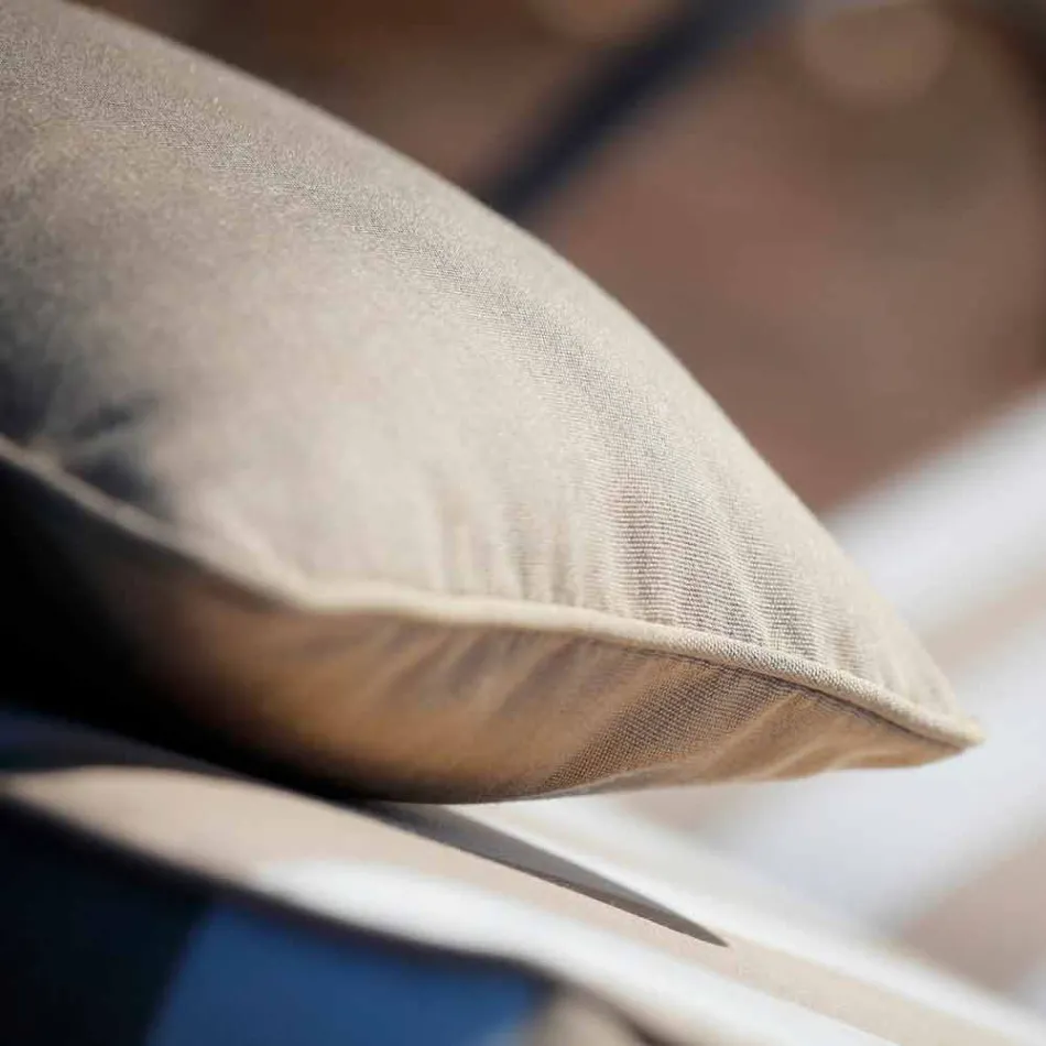 Utanför schäslong i järn och handgjorda tyg tillverkade i Italien - koppla av Viadurini