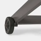 Utanför schäslong i textilin och aluminium med hjul, 4 delar - Babilonia Viadurini
