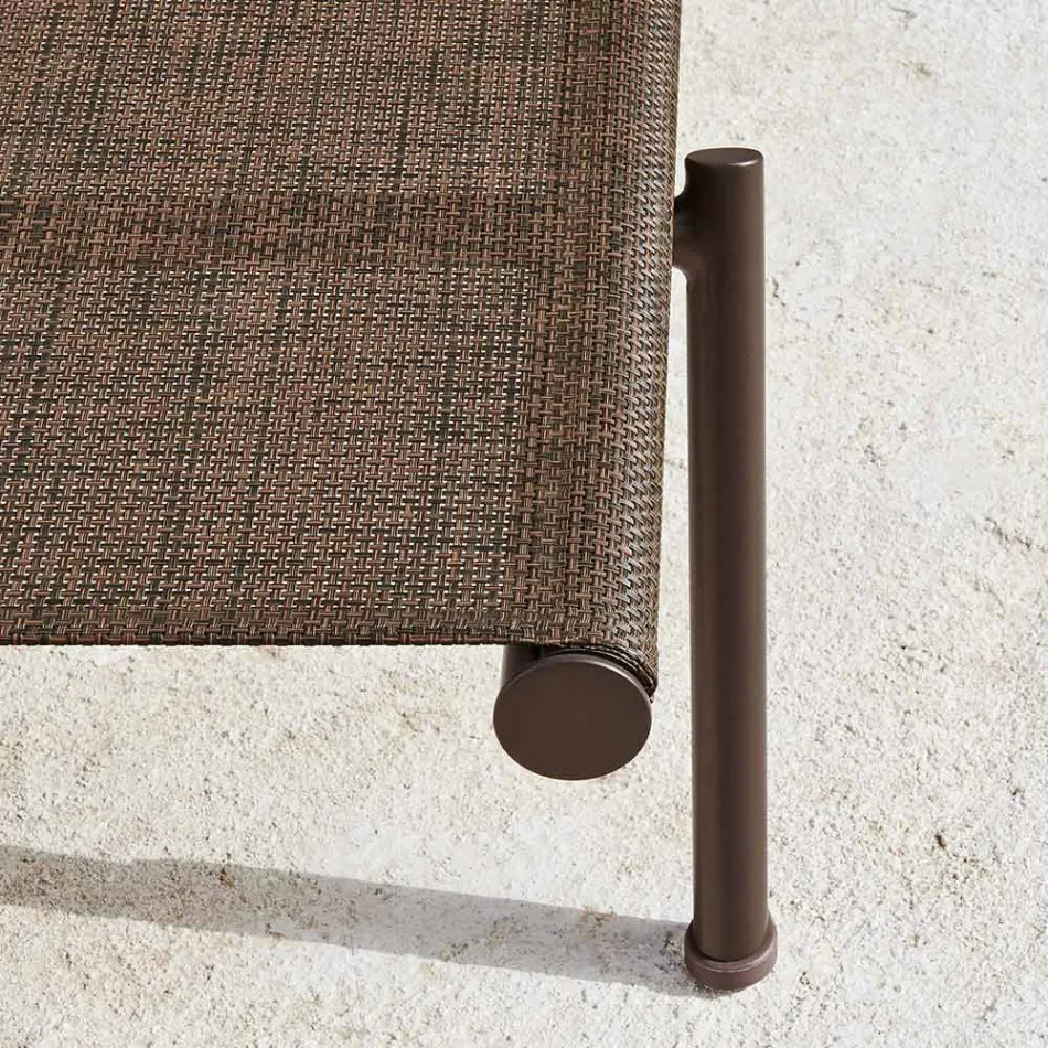 Trädgårdsschäslong i aluminium och tekniskt tyg - Bahia från Varaschin Viadurini