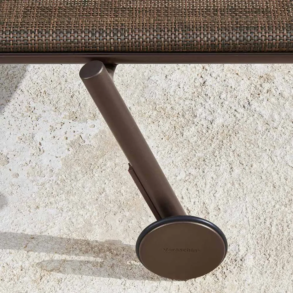 Trädgårdsschäslong i aluminium och tekniskt tyg - Bahia från Varaschin Viadurini