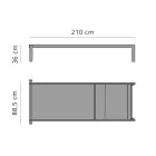 Trädgårdsschäslong med eller utan högkvalitativ madrass - Filomenalet Viadurini