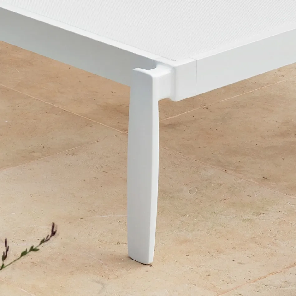 Trädgårdsschäslong med eller utan högkvalitativ madrass - Filomenalet Viadurini