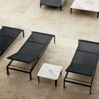 Trädgårdsschäslong med eller utan högkvalitativ madrass - Filomenalet Viadurini