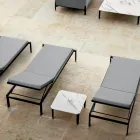 Trädgårdsschäslong med eller utan högkvalitativ madrass - Filomenalet Viadurini