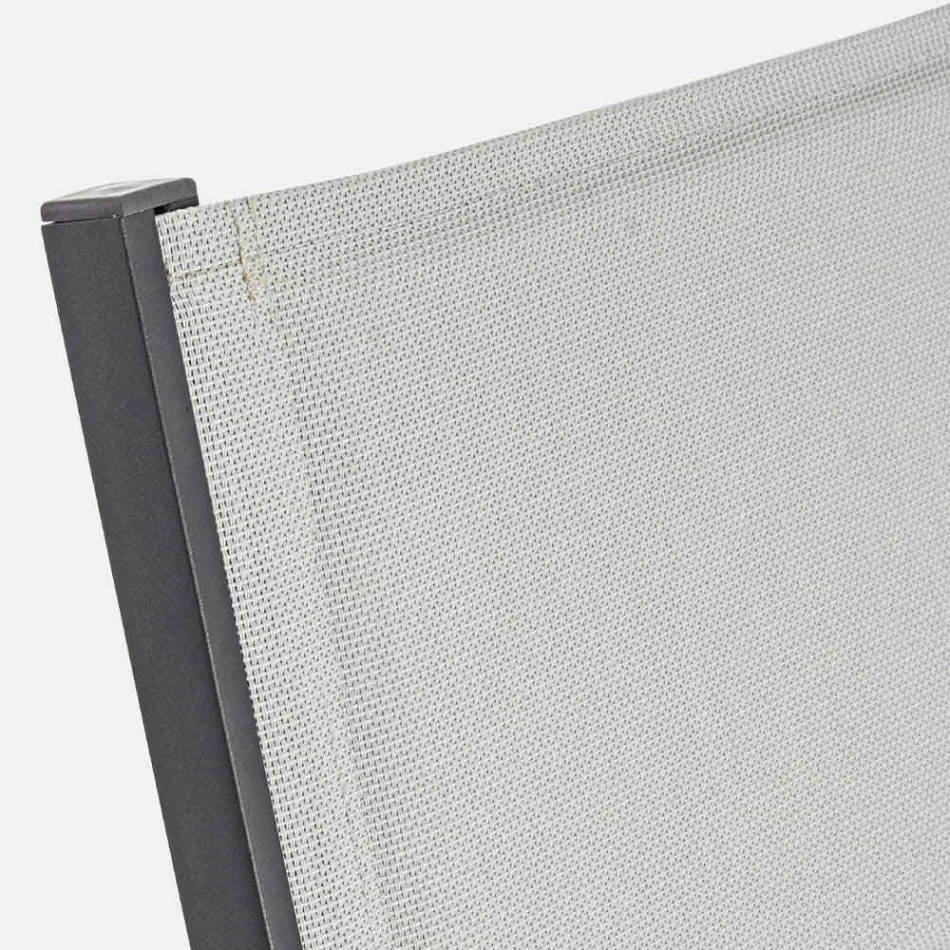 Trädgårdsschäslong med hjul och lutande ryggstöd, 4 delar - Babilonia Viadurini