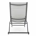 Trädgårdsschäslong med hjul och lutande ryggstöd, 4 delar - Babilonia Viadurini