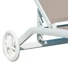 Trädgårdsschäslong i aluminium med sits i textilen - Zohra Viadurini