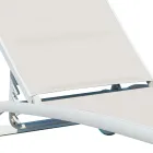 Trädgårdsschäslong i aluminium med sits i textilen - Zohra Viadurini