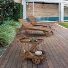 Trädgårdsschäslong med designhjul för utomhusbruk - Roxen Viadurini