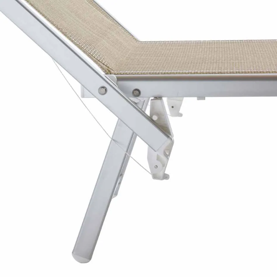 Modern trädgårdschaiselong med parasoll och lutande ryggstöd - Arnold Viadurini