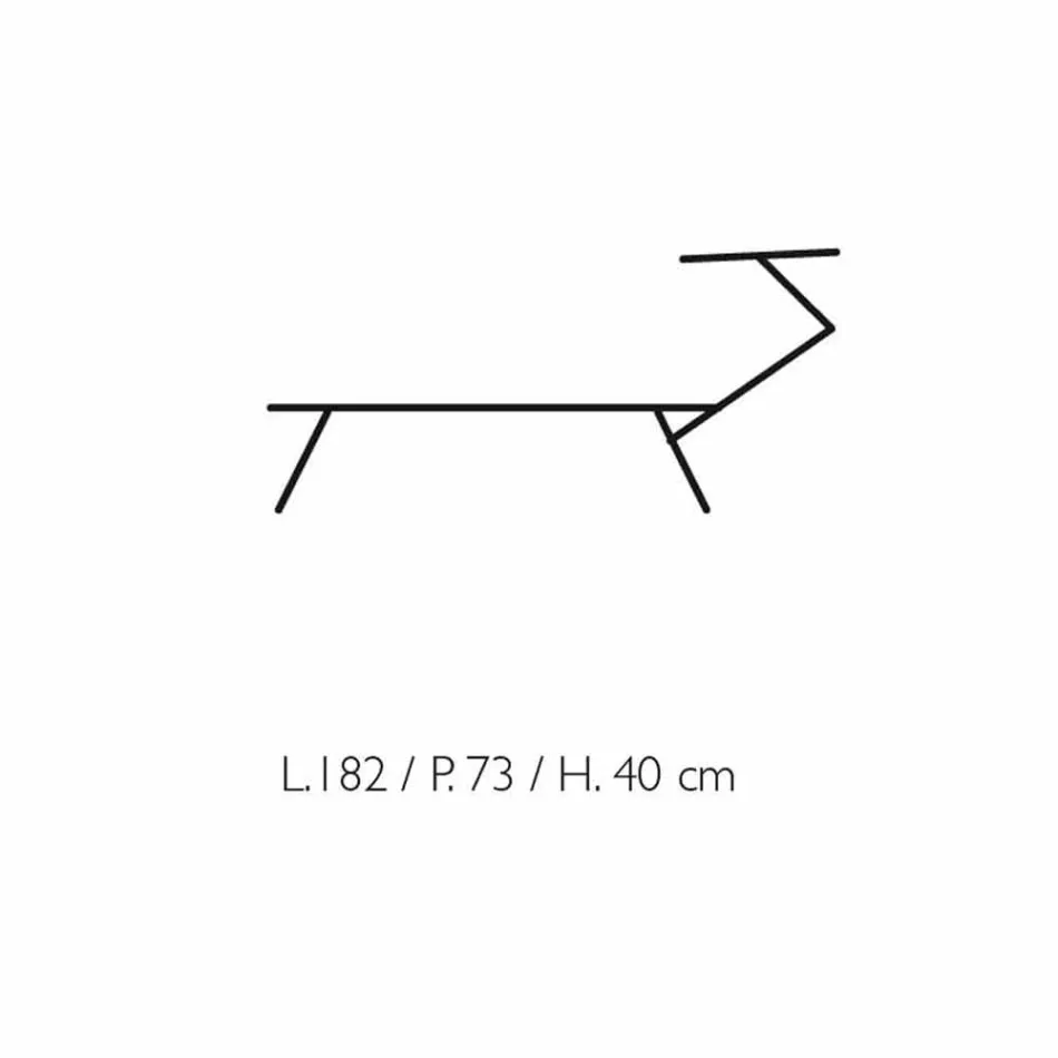Modern trädgårdschaiselong med parasoll och lutande ryggstöd - Arnold Viadurini