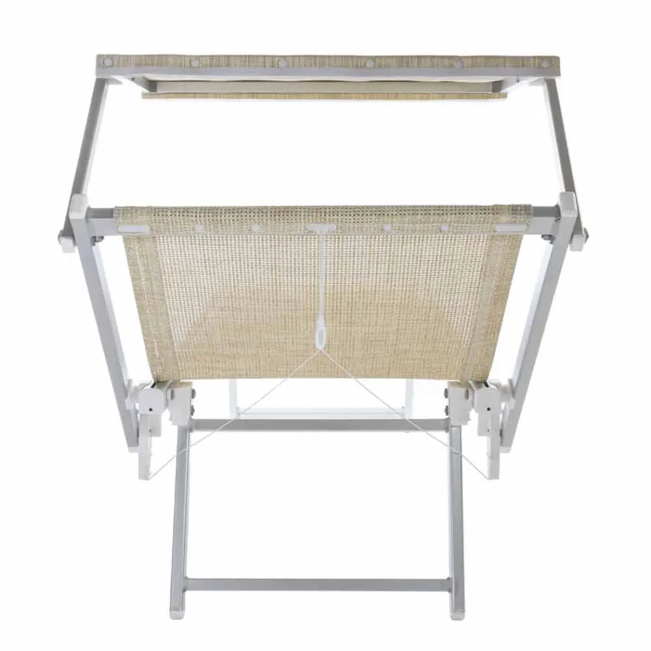 Modern trädgårdschaiselong med parasoll och lutande ryggstöd - Arnold Viadurini