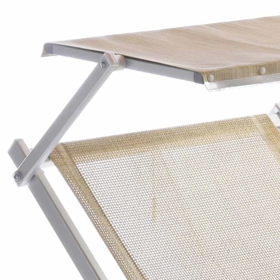 Modern trädgårdschaiselong med parasoll och lutande ryggstöd - Arnold Viadurini