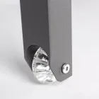 Liggande trädgårdsschäslong i aluminium, Homemotion, 4 delar - Lester Viadurini