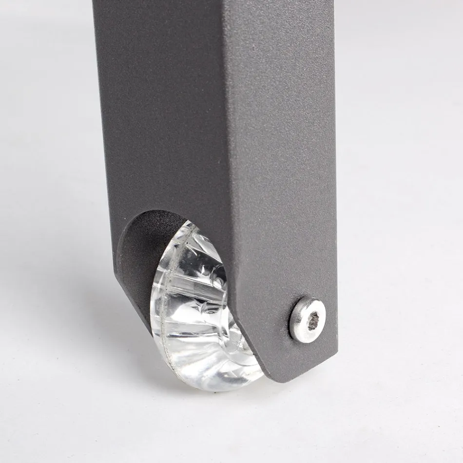 Liggande trädgårdsschäslong i aluminium, Homemotion, 4 delar - Lester Viadurini