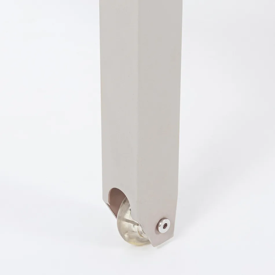 Liggande trädgårdsschäslong i aluminium, Homemotion, 4 delar - Lester Viadurini