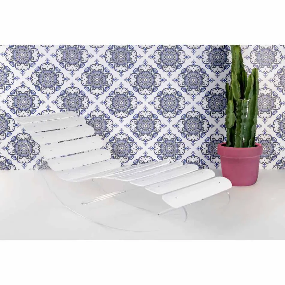Chaise longue konstruktion plexiglas Josue gjort i Italien Viadurini