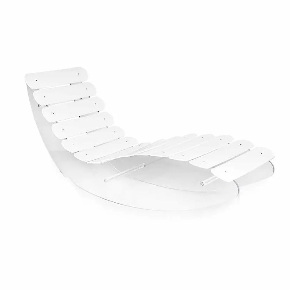 Chaise longue konstruktion plexiglas Josue gjort i Italien Viadurini