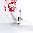 Chaise longue konstruktion plexiglas Josue gjort i Italien Viadurini