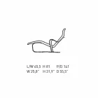 Schäslong i björkträ med bomullssits tillverkad i Italien - Fortaleza Viadurini