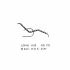 Läder schäslong med förkromad stålkonstruktion tillverkad i Italien - Beirut Viadurini