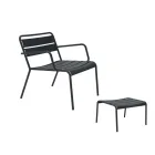 Utomhus schäslong med fotstöd i metall Tillverkad i Italien - Amina Viadurini