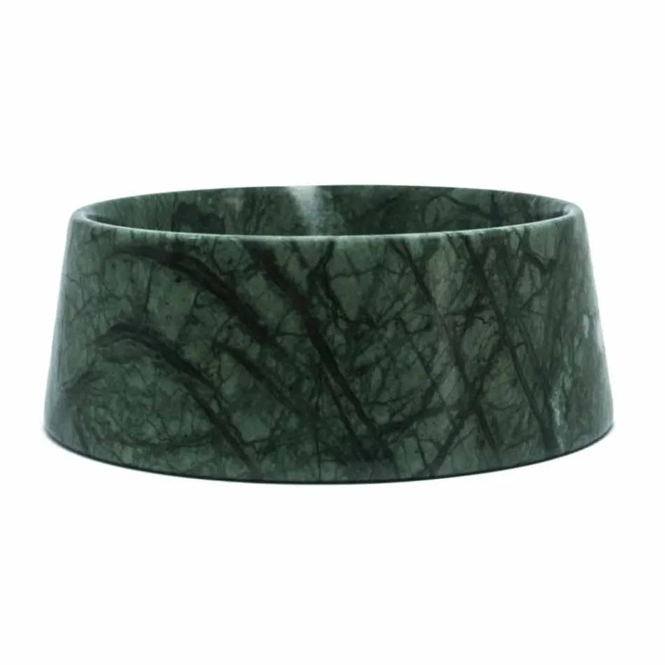 Modern hund- och kattbunke i rosa Portugal eller grönt Guatemala marmor - Catt Viadurini