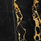 Stor rund skål i Portoro eller Paonazzo Marble tillverkad i Italien - Glazer Viadurini