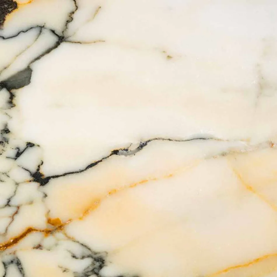 Stor rund skål i Portoro eller Paonazzo Marble tillverkad i Italien - Glazer Viadurini