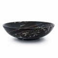 Stor rund skål i Portoro eller Paonazzo Marble tillverkad i Italien - Glazer