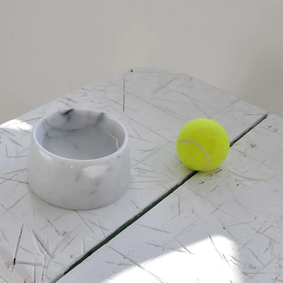 Marmorskål för hund/katt Tillverkad i Italien - Komi Viadurini