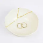 Skålar i vitt porslin och guldblad italiensk lyxig design - Cicatroro Viadurini