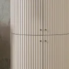 Kolumn med fyra dörrar med Cannetté-bearbetning Made in Italy - Godis Viadurini