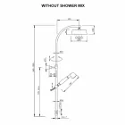 Klassisk duschkolonn av mässing med rund duschhuvud Tillverkad i Italien - Yari Viadurini