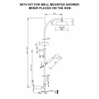 Klassisk duschkolonn av mässing med rund duschhuvud Tillverkad i Italien - Yari Viadurini