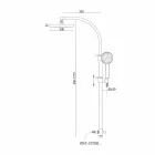 Duschpelare med avledare och fyrkantigt duschhuvud Tillverkat i Italien - silver Viadurini