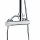 Duschpelare med mässingsblandare i mässing tillverkad i Italien - Padula Viadurini