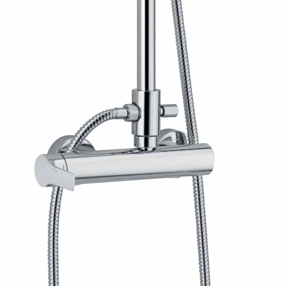 Duschpelare med mässingsblandare i mässing tillverkad i Italien - Padula Viadurini