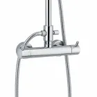 Duschpelare med termostatblandare i mässing tillverkad i Italien - Gallo Viadurini