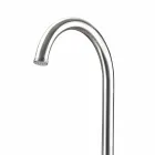 Rostfritt stål trädgårdsduschpelare med handdusch tillverkad i Italien - Marlen Viadurini