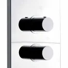 Termostatisk väggduschpelare i förkromat rostfritt stål Tillverkad i Italien - Pampo Viadurini