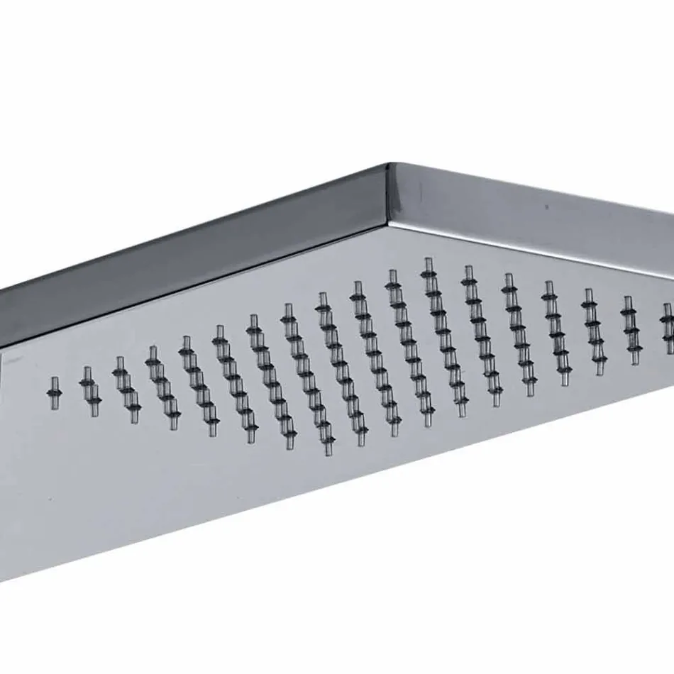 Termostatisk väggduschpelare i förkromat rostfritt stål Tillverkad i Italien - Pampo Viadurini