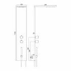 Termostatisk väggduschpelare i förkromat rostfritt stål Tillverkad i Italien - Pampo Viadurini
