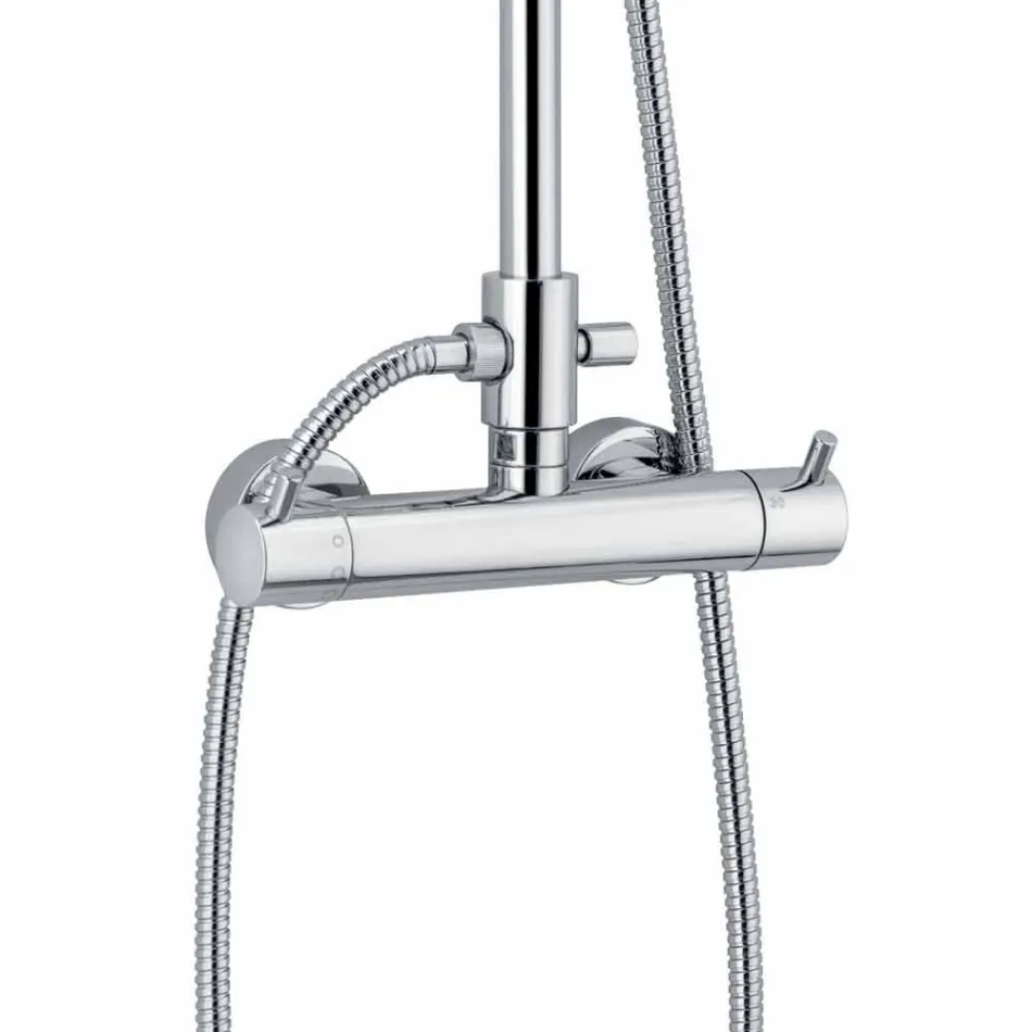 Lyxig duschpelare i mässing kromfinish Tillverkad i Italien - Gallo Viadurini