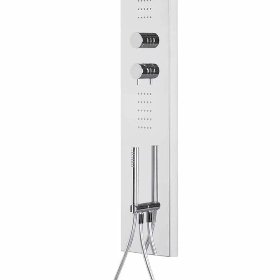 Stål duschpelare med regndusch tillverkad i Italien - sjöman Viadurini