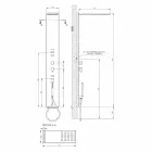 Stål duschpelare med regndusch tillverkad i Italien - sjöman Viadurini