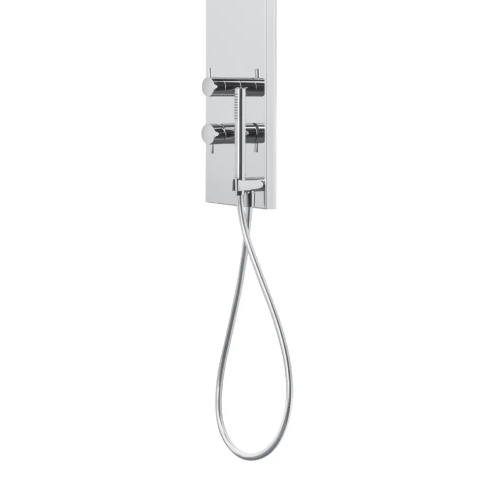 Duschpelare i stål med regnduschhuvud Tillverkad i Italien - Sailor Viadurini