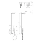 Duschpelare i stål med regnduschhuvud Tillverkad i Italien - Sailor Viadurini