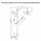 Duschkolonn av mässing med abs-dusch och duschmunstycke i Italien Viadurini