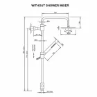 Duschkolonn av mässing med abs-dusch och duschmunstycke i Italien Viadurini